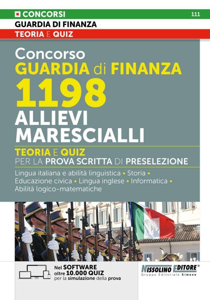 Nissolino Editore libro per concorso 1198 allievi marescialli guardia di finanza
