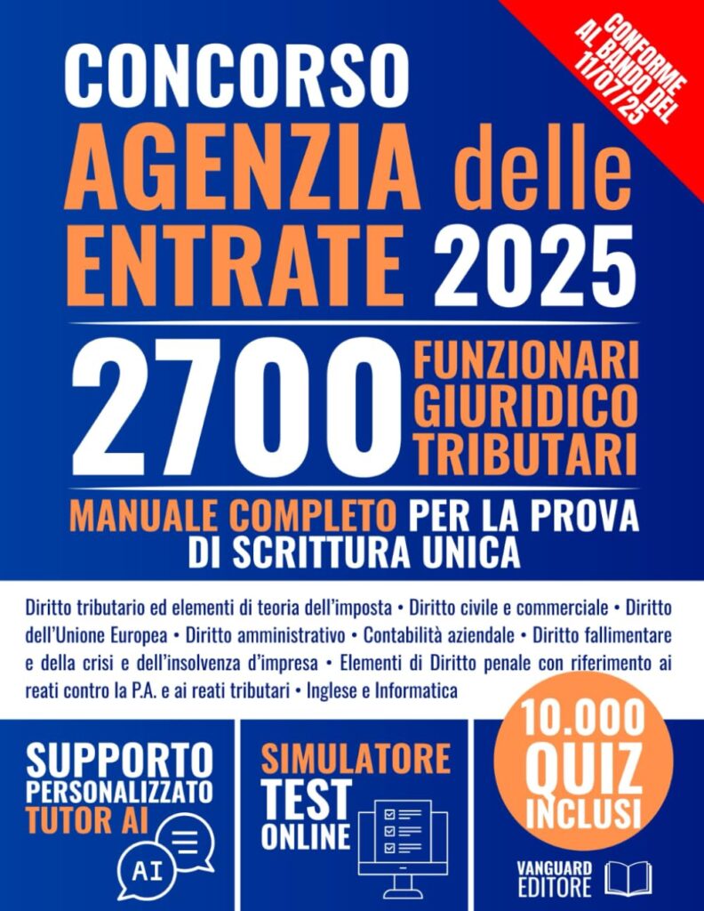 Manuale concorso 2025 Agenzia delle Entrate
