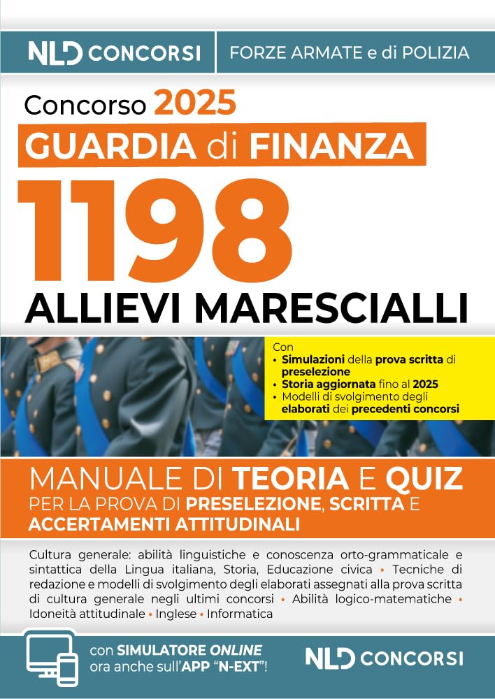 Manuale Concorso 1198 Allievi Marescialli GDF NLD Concorsi