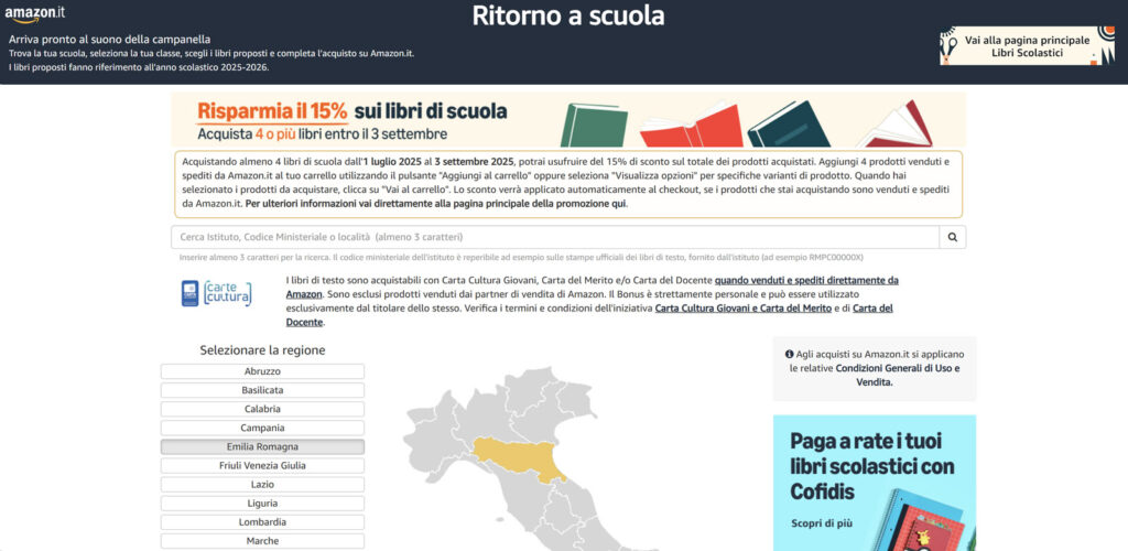 come comprare libri di testo con il 15% di sconto su Amazon